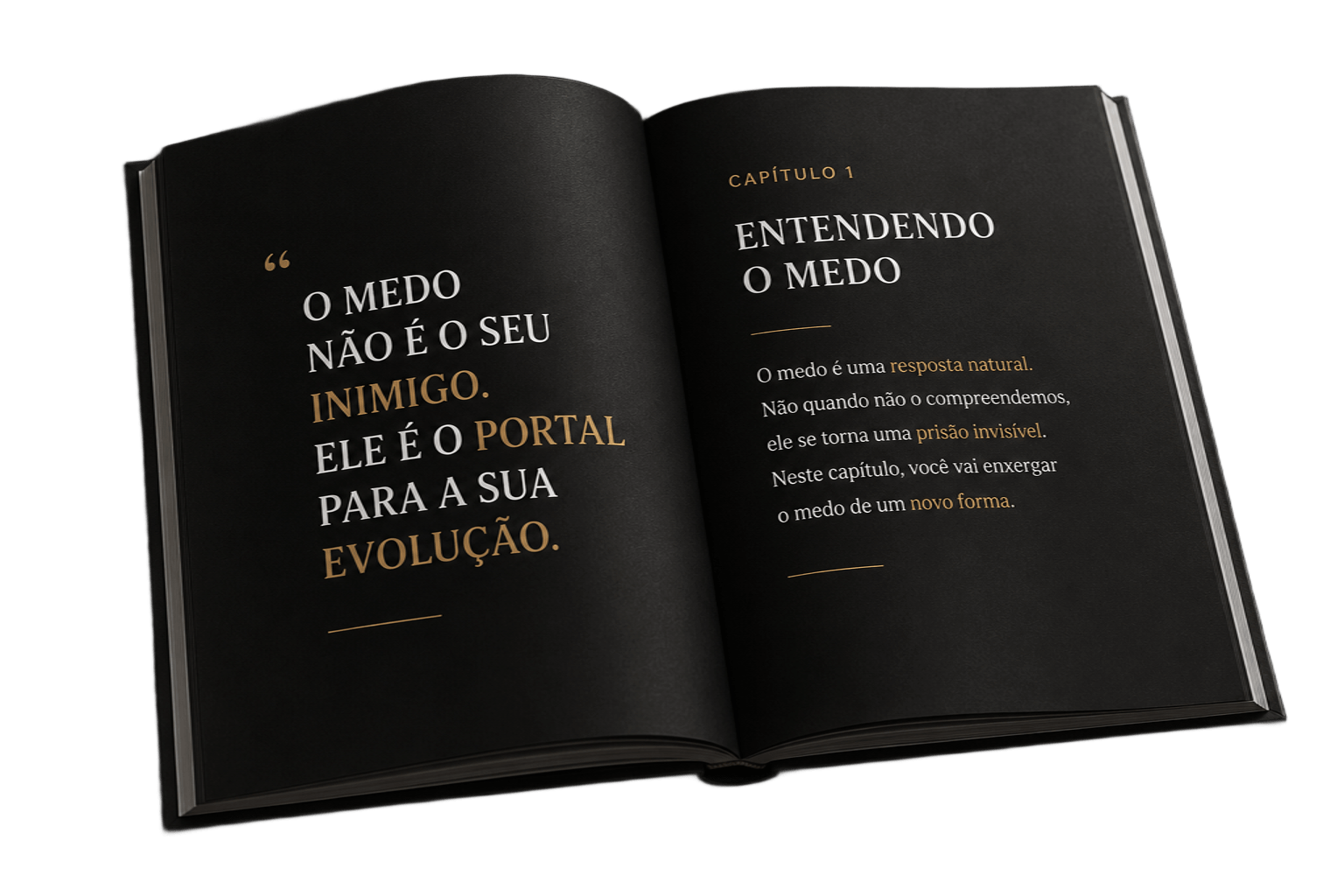 Livro Além do Medo aberto